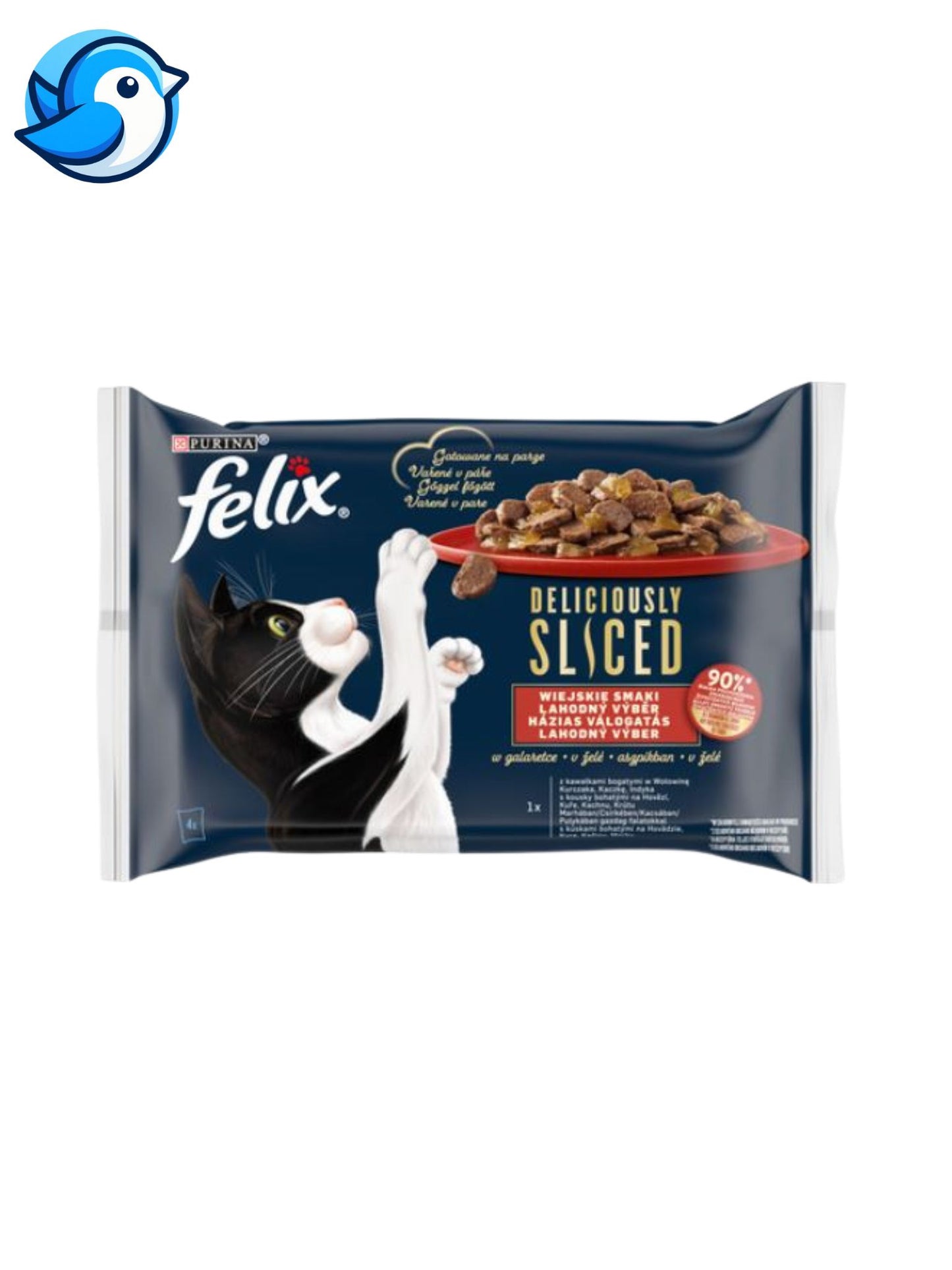 FELIX DELICIOUSLY 4X80G HÁZIAS VÁLOGATÁS MARHA, CSIRKE, KACSA, PULYKA