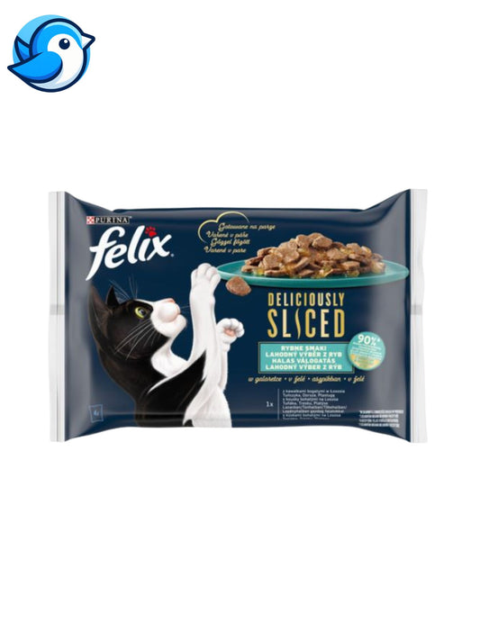 FELIX DELICIOUSLY 4X80G HALAS VÁLOGATÁS LAZAC, TONHA, TŐKEHAL, LEPÉNYHAL