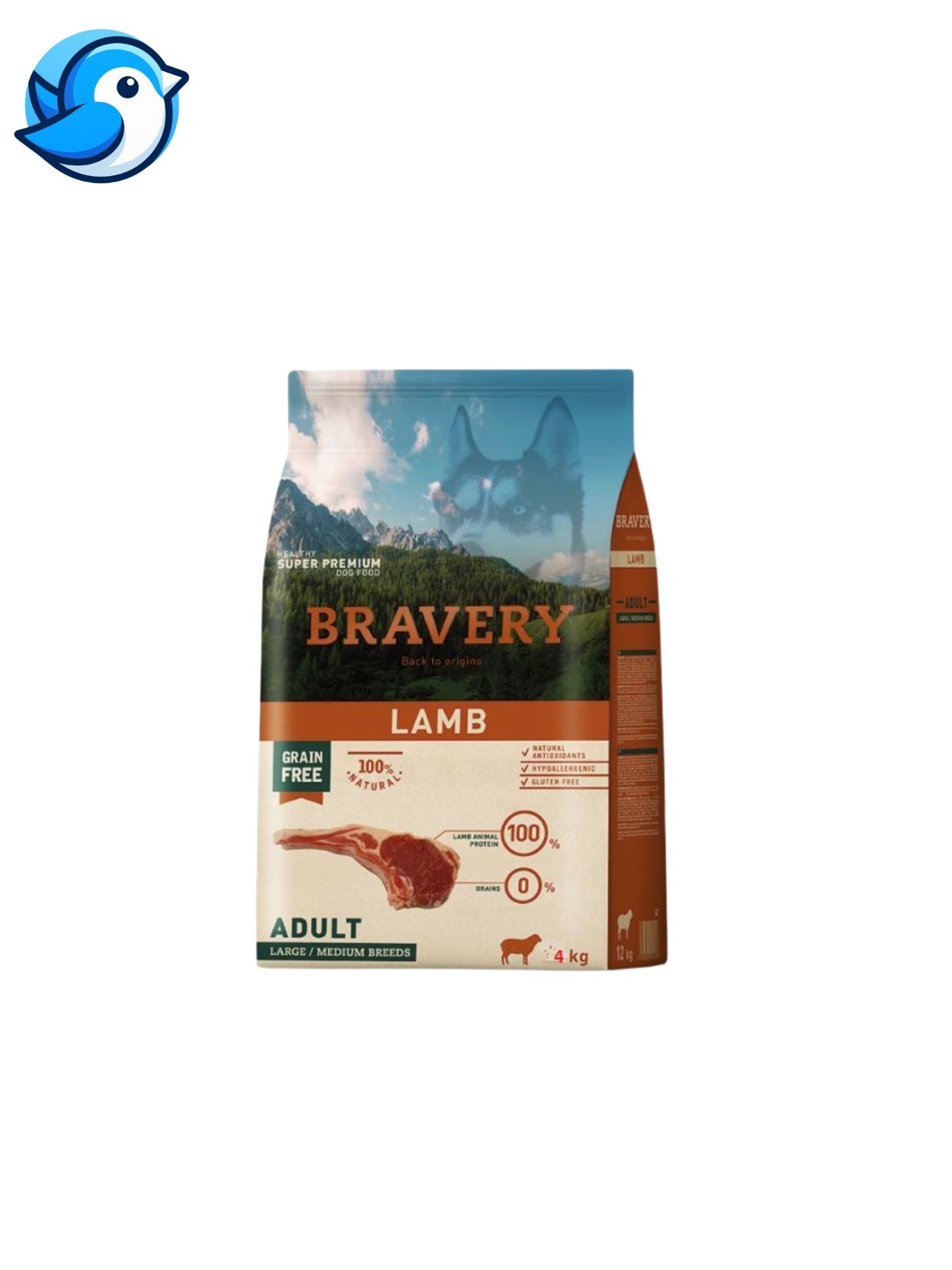 BRAVERY 4KG BÁRÁNY HYPOALLERGÉN, SUPER PRÉMIUM