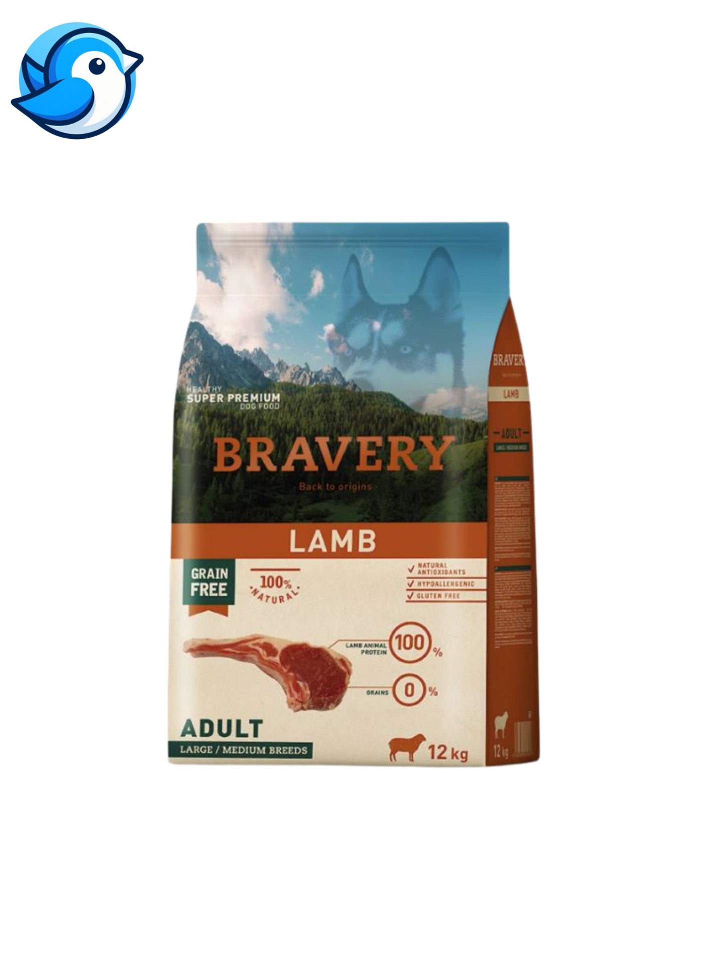 BRAVERY 12KG BÁRÁNY HYPOALLERGÉN, SUPER PRÉMIUM  43% HÚS